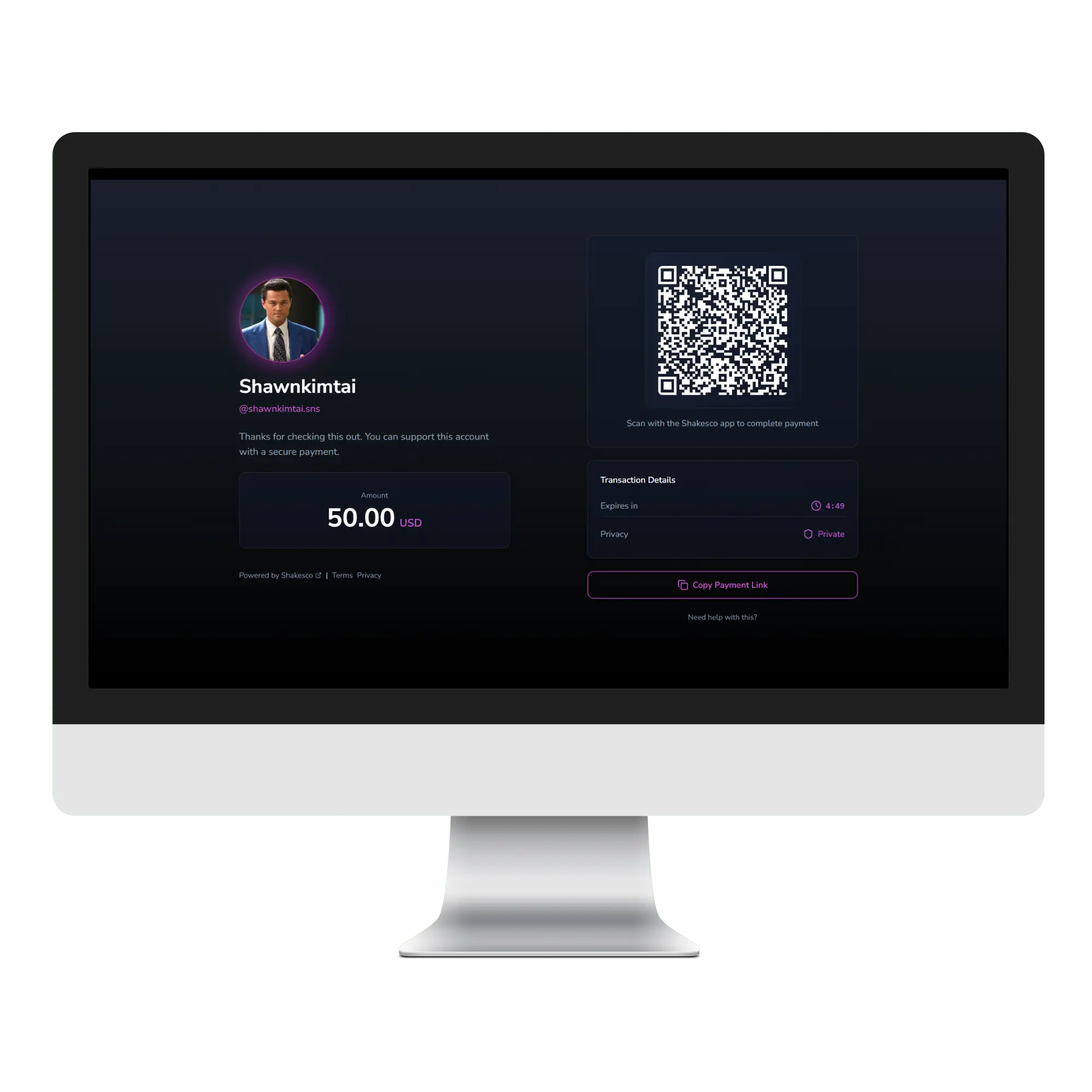 Shakesco Payment Interface
